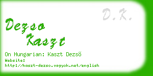 dezso kaszt business card
